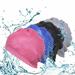 2 Pack Unisex Swim Caps Durable Flexible Silicone Swimming Hats for Adults Bathing Swimming Caps for Short/Long Hair Pink