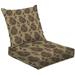 2-Piece Deep Seating Cushion Set Beautiful paisley Allover pattern unique color matching pattern Outdoor Chair Solid Rectangle Patio Cushion Set