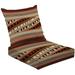 2-Piece Deep Seating Cushion Set traditional paisley pattern Outdoor Chair Solid Rectangle Patio Cushion Set