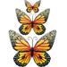 3Pcs Iron Butterflies Pendant Wall Art Decor Wall Hanging Decoration Home Ornament