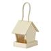 Darzheoy Bird Feeders for Outdoors Hanging Wooden Bird Feeder Bird House Feeder Window Bird Feeders for Viewing Wild Bird Feeders for Garden Yard Decoration (B)