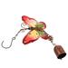 Red Glass Iron Yard Decor Patio Decoration Butterfly Wind Chime Pendant Painted