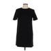 Trafaluc by Zara Casual Dress - Shift Crew Neck Short sleeves: Black Print Dresses - Women's Size Medium