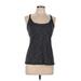 Lululemon Athletica Active Tank Top: Gray Color Block Activewear - Women's Size 6