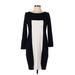 Akris Punto Casual Dress - Sweater Dress: Black Color Block Dresses - Women's Size 10
