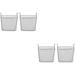 4 Pcs Kitchen Shelf Storage Shelves Desk Organizer Basket Hanging Wall Baskets Iron Cupboard Office