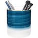 Ceramic Pen Holder for Desk Makeup Brushes Cup Pencil Holders Durable Office & Home Organizer Make Up Brush Pot Blue Marble Decor A