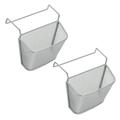 2 Pcs Kitchen Shelf Metal Cabinets Desk Organizer Baskets Door Multipurpose Multifunction Organizers Fruit for Iron Office