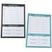 Meal Notepad 2 Pcs Sports Notebook Pads Home Plans Weekly White Tearable Household Calendar for Food