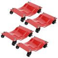 Car Dolly 4 Pack [Upgraded] Towallmark Car Dolly with Nylon Wheels 6000lbs Load Bearing Tire Wheel Dolly Vehicle with 360Â° Rotational Wheel for Moving Cars Trucks Trailers Motorcycles