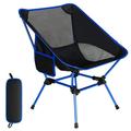 HEQUSIGNS Lightweight Backpack Camping Chair Compact Backpacking Chair Folding Camping Chair with Side Pockets Portable Camping Chair Heavy Duty for Hiking Camping Fishing(Blue)