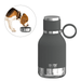 Asobu Dog Bowl Attached to Stainless Steel Insulated Travel Bottle for Human 33 Ounce (Smoke)