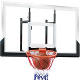 48in Basketball Backboard and Rim Combo Wall-Mounted Basketball Hoop with Shatterproof Polycarbonate Backboard for Kids Adults Indoor Outdoor Use