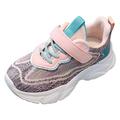 Ramiter Sneakers for Girls Girls Sports Shoes Fashionable New Pattern Simple and Cute Mesh Breathable Comfortable Hook Loop Casual Shoes Kids Tennis Shoes Pink