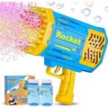 69-Hole Bubble Gun with FlashLight/Bubble Solution Big Rocket Launcher Bubble Machine Bubble Blower Bubble Maker Bazooka Bubble Gun Kids Boys Girls Toy Gifts for Outdoor Indoor Birthday Wedding Party