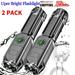 EZTRONICS CORP Rechargeable 990000LM LED Flashlight Tactical Super Bright Torch Adjustable 2 Pack