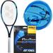 Yonex EZONE 98L 285G Sky Blue Tennis Racquet 4 1/4 Grip Strung w Blue PolyTour Spin 125 for Additional Spin & a Solid Feel