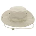 Opromo Fishing Bucket Boonie Hat Summer Sun Cap Outdoor Hat with Side Chin Cord-Beige