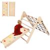 AKDSteel Baby Climbing Toys Colorful Indoor Climbing Triangle For Toddlers Triangle Climbers Ramps 2 in 1 WoodenPlay Gym Set For Kids 18Months-5 Years Gift Present
