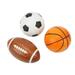 Set of 3 Sports Balls for Kids Mini Sport Pack Includes Football Kids Sports Balls Set Compact Educational Competitive Rugby Ball Football Basketball Set for Toddlers Above 3 Years Old