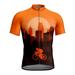 Cuoff Men s Short Sleeve Cycling Jersey 3D Printed Stretch Tight Top Brown 1X