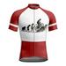 Cuoff Men s Short Sleeve Cycling Jersey 3D Printed Stretch Tight Top Red 4X