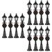 12 Pcs Lamp Christmas Village Post Decor Doll House Decorations Toy Room Plastic