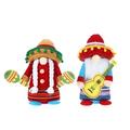 SHENGXINY Spring Gnome Decorations Clearance Wide Brimmed Hat Rudolph Dwarf Doll Musical Instrument Dwarf Doll Ornament Red