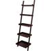 Providence Hadfield 5 Tier Ladder Shelf Leaning Bookshelf Storage Rack For Home Office 18 X 67 Espresso