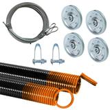 G.A.S. Hardware Heavy-Duty Double-Looped Garage Door Extension Springs Bundle with Springs Pulleys and Extension Cables for 7 Feet Garage Door | Garage Door Hardware Parts