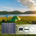 COFEST 60W Solar Panel Folding Kit Dual USB Port/Stand Monocrystalline Portable Outdoor Charging Energy Storage Electricity Black
