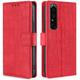 Crocodile textured leather case for Sony Xperia 1 IV - Red