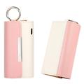 IQOS ILUMA PU leather cover with ring buckle - Pink Leather / White Leather