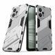 Shockproof hybrid cover with a modern touch for Realme 9 Pro Plus - Silver