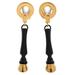 Burberry Jewelry | Burberry Light Gold Plated Black Hoof Drop Clip On Earrings | Color: Black | Size: Os