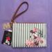 Disney Bags | Disney Minnie Mouse Zippered Bag Pouch Coin Purse Wallet Clutch Wristlet New | Color: Green/Pink | Size: Os