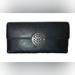 Coach Bags | Coach Alexandra Signature Silver Ornament Black Cowhide Leather Clutch Wallet | Color: Black | Size: Os