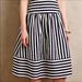 Anthropologie Skirts | Anthropologie Maeve High Seas Navy White Striped Skirt | Color: Blue/White | Size: Xs