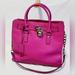 Michael Kors Bags | Michael Kors Handbag Purse Hamilton Medium Hot Pink Fuschia | Color: Pink/Silver | Size: Os