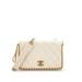 Chanel Leather Shoulder Bag: White Bags