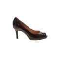 Cole Haan Nike Heels: Slip-on Stilleto Cocktail Party Brown Print Shoes - Women's Size 8 - Peep Toe