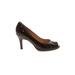 Cole Haan Nike Heels: Pumps Stilleto Cocktail Party Brown Print Shoes - Women's Size 8 - Peep Toe