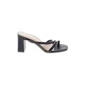 Jessica Simpson Mule/Clog: Slip-on Chunky Heel Casual Black Print Shoes - Women's Size 7 - Open Toe