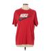 Nike Active T-Shirt: Red Print Activewear - Women's Size Large