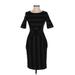 Maeve Casual Dress - Sheath: Black Grid Dresses - Women's Size 4