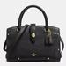Coach Bags | Coach Large Turnlock Black Leather Mercer Satchel 24 | Color: Black | Size: Os