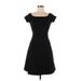 Boden Casual Dress - A-Line: Black Print Dresses - Women's Size 2 Petite