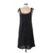 Vanessa Bruno Casual Dress - A-Line Scoop Neck Short sleeves: Black Solid Dresses - Women's Size 42