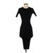 Alexander Wang Casual Dress - Bodycon Crew Neck Short sleeves: Black Print Dresses - Women's Size X-Small
