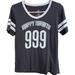 Disney Tops | Happy Haunts 999 Haunted Mansion Rare Disney Ringer T-Shirt Size Woman's Small | Color: Black/White | Size: S